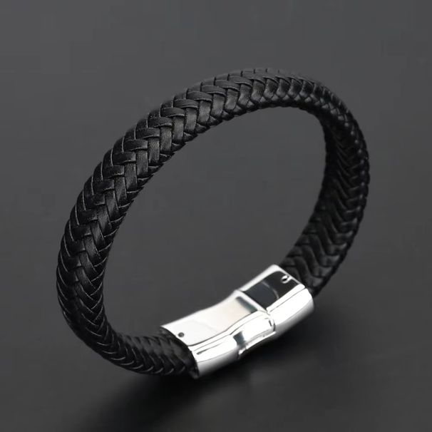 New Leather Alloy Fashion Punk Jewelry Hot Selling Men's Bracelet_ipsvogv.com