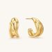 Women's Jewelry Niche Design High End Light Luxury Plain Earrings Gold Plated 925 Silver Earrings_ipsvogv.com