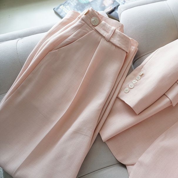 Women's Clothing warm spring healing color shimmer texture pieces heavy industry slim silhouette suit_ipsvogv.com