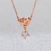 Romantic Twisted Heart Shaped Single Diamond Teardrop Earrings Necklace Love Knot Love Necklace_ipsvogv.com