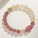 Natural Yellow Hair Strawberry Crystal Pixiu Peach Blossom Niche New Chinese Style Women's Bracelet Jewelry_ipsvogv.com