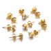 Stainless Steel Rhinestone DIY Earring Accessories Bean Ring Round Bead Earrings Gold-plated_ipsvogv.com