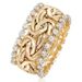 Punk personality wide ring status symbol winding ring with irregular lines_ipsvogv.com