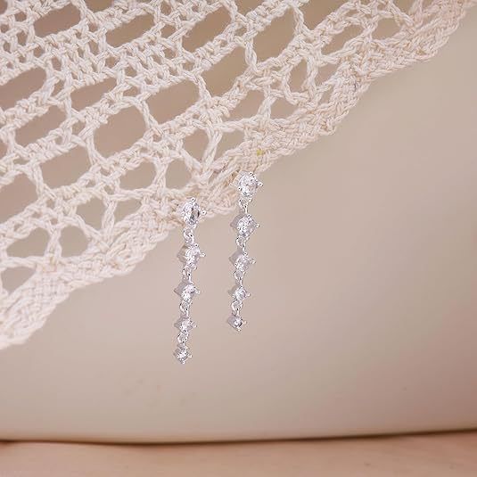 Tassel Pendant Earrings Copper Plated Zircon Earrings High End Fashion All Match Earrings_ipsvogv.com