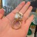 Middle Baroque Pearl Studded Diamond Jewelry For Women, High-end And Niche Brass Ring_ipsvogv.com