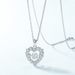 smart Love Moissanite Pendant S925 Silver Inlaid Brilliant Moissanite Clavicle Pendant Light Luxury Fashion_ipsvogv.com