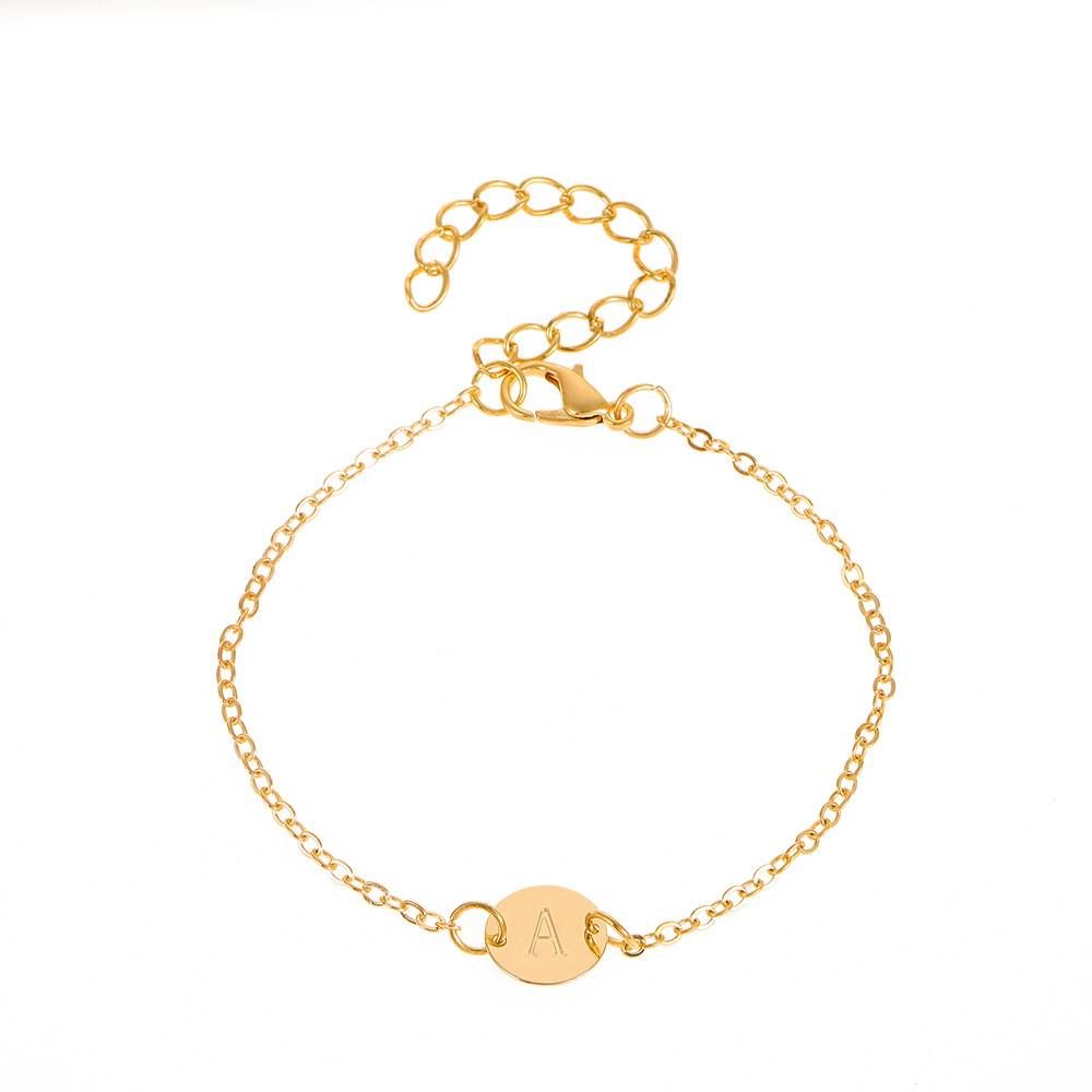New round 26 English letter bracelet for women simple personality 26 letter beach bracelet_ipsvogv.com