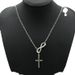 Neck Chain Hot Selling Simple Lucky Number 8-character Cross Short Necklace Jewelry_ipsvogv.com