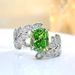 Cao Shi's New Flower Swing Arm Cross Small Fresh Geometric Leaf Design Sense Ring_ipsvogv.com