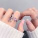 Full Pink Diamond Bow Zircon Series Open Ring With Flower Light Luxury And Premium Sense, Niche Design Ring Sense,_ipsvogv.com