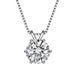 S Pure Silver Classic Six Claw Mosonite Necklace for Women with High Gra Clavicle and Women's Pendant that Does Not_ipsvogv.com