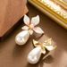 French Style Super Fairy Elegant Fashionable Small Fragrant Wind Drip Oil Flower Pearl Temperament Versatile And_ipsvogv.com
