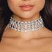 Exaggerated Rhinestone Multi-row Necklace European And American High-end Sense Full Diamond Collarbone Chain Women's Accessories Necklace_ipsvogv.com