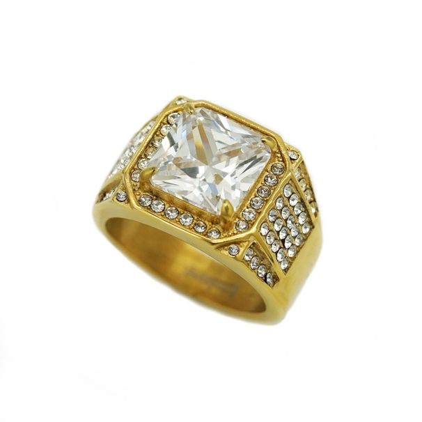 316 stainless steel gold plated full diamond luxury inlaid 3A zircon hip hop men's ring_ipsvogv.com