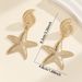 Vacation Style Starfish Metal Conch Creative Geometric Versatile Exaggerated Earrings For Women_ipsvogv.com