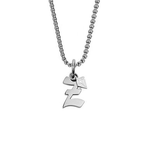 hot selling stainless steel ins cold style 26 letter necklace does not fade men's trendy simple titanium steel jewelry_ipsvogv.com