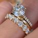Cao Shi Temperament Three Piece Set Inlaid With Zircon Elegant Diamond Wedding Party Matching Ring_ipsvogv.com