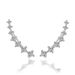 Personality fashion silver ear accessories four claws seven star zircon accessories French ear clip earrings_ipsvogv.com