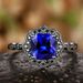 Sanjie 2025 New Ins Gun Black Ring Fashion Inlaid Blue Zircon Handmade For Women_ipsvogv.com
