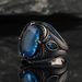 Sanjie Blue Tem Personalized Punk Diamond Set Men's Ring_ipsvogv.com