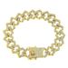 Hip hop full diamond men's with bold and exaggerated Miami Cuban bracelet width 15mm_ipsvogv.com