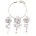 Korean Flower Jewelry Set | Dainty Necklace & Earrings | Fresh Minimalist Design For Women_ipsvogv.com