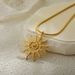 Sun Snake Bone Chain Pendant Necklace Fashion Personality Niche Design Stainless Steel Clavicle Chain_ipsvogv.com
