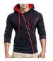 Men's Clothing Autumn and Winter New Classic Oblique Zipper Hooded Men's Casual Slim Sweater Jacket W01_ipsvogv.com