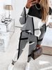 Autumn and winter new women's fashion color matching printed long-sleeved casual women's suit_ipsvogv.com