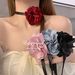 Ribbon Rose Collarbone Chain Neck Jewelry Tie Black Lace Choker Decorative Necklace For Women_ipsvogv.com