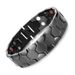 Hot-Selling Men's Square Stone Dominant Germanium Particle Four-in-One Wide Magnetic Therapy Bracelet_ipsvogv.com