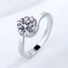 Silver Starlight One Carat Women's Korean Edition Micro Set Six Claw Diamond Ring Mosang Stone_ipsvogv.com