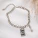 Korean Version Of Instagram Style Personalized Cool Adjustable Square Brand "YOU Vs YOU" Dumbbell Bracelet_ipsvogv.com