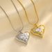 Necklace, Female Internet Celebrity, Love Heart, Micro Inlaid Zircon Necklace, Fashionable And Personalized Heart-shaped_ipsvogv.com