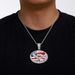 New Independence Day American Flag Alloy Pendant Hip Hop Cuban Chain Men's Necklace_ipsvogv.com