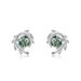 Green moss stone jewelry set S925 silver earrings women's water grass agate earrings fashionable_ipsvogv.com