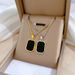 【 Full Body Titanium Steel 】 Geometric Square, Personalized, Minimalist, Genuine Gold Necklace In The Furnace, Female_ipsvogv.com