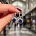 Cao Shi's live streaming website's popular luxury sapphire blue zircon long earrings temperament Valentine's Day gift earrings for women_ipsvogv.com