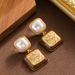 French Light Elegant Antique Style Pearl Studded Oil Drop For Women With A Sense Of Luxury And Temperament, Simple_ipsvogv.com
