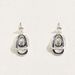 American hip-hop earrings long necklace set with personalized drip oil design, diamond studded earrings, light luxury_ipsvogv.com