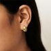 Painted Roses Flowers C Shaped Earrings Light Luxury Earrings_ipsvogv.com