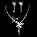 jewelry Sets Bride Three-Piece Set Fashion Full Diamond Tassel Necklace Earrings Bracelet_ipsvogv.com