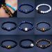 New Beaded Creative Tiger Eye Stone Matte Crown Elastic Men's Bracelet_ipsvogv.com