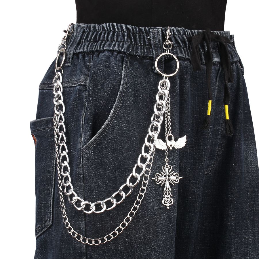 Jewelry Minimalist Metal Punk Pants Chain, Personalized Cross, Heart Wings, Body Chain_ipsvogv.com