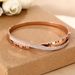 Roman Numeral Diamond Studded Titanium Steel Bracelet For Women, High-end And Non Fading Hand Jewelry_ipsvogv.com