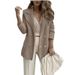 Women's Clothing Short Casual Knitted Tops Long Sleeve Jacket Coat_ipsvogv.com