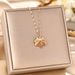 Fashionable Titanium Steel Ear Buckle Female Long Style Hollow One Leaf Wealthy Eardrop Plated Rose Gold Earrings Small_ipsvogv.com