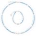 5 Cm Lake Blue Crystal Four Leaf Clover Freshwater Pearl Shell Bracelet Necklace Women's Set_ipsvogv.com
