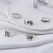 New Creative Love Hollow Butterfly Skull Joint Open Ring Set Of 5 Rings_ipsvogv.com