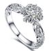 Sanjie's New Diamond Flower Luxury And Exquisite Women's Wedding Engagement Princess Ring Jewelry_ipsvogv.com